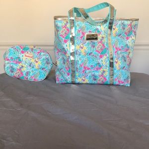 Lilly Pulitzer- In the Beginning tote & small bag
